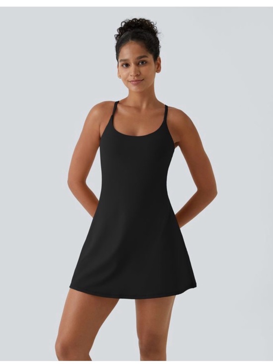 HALARA Dresses & Skirts - HALARA SoftlyZero™ Plush Backless Active Dress-Easy Peezy black Sz XL